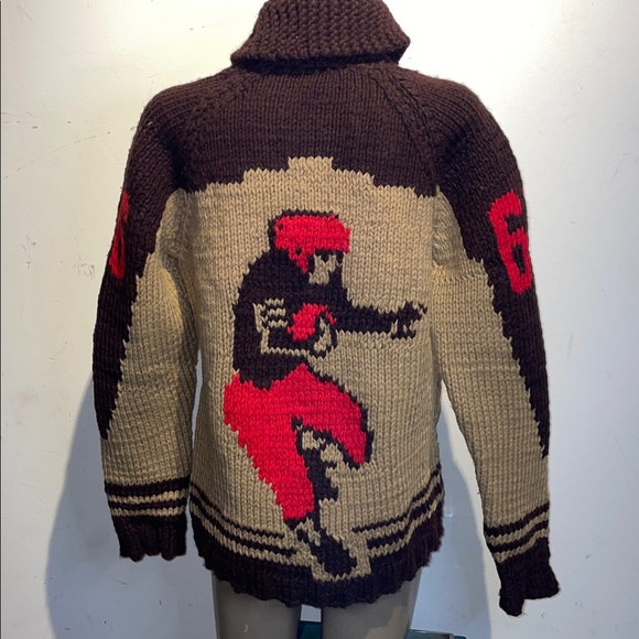 Vintage Cowichan 1950’s sweater football rugby - Picture 3 of 6